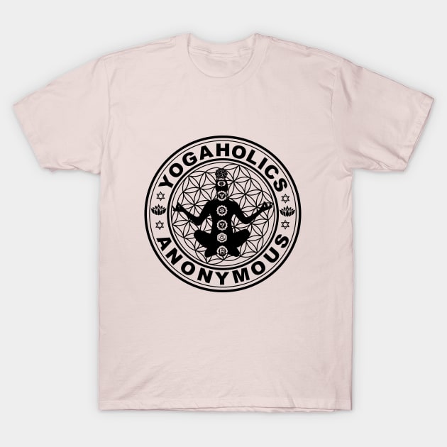 Yogaholics Anonymous - Funny Yoga T-Shirt by Nirvanax Studio